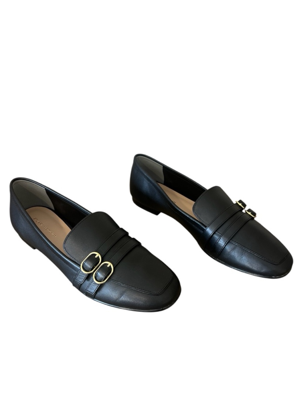 Stuart Weitzman Kenna black leather loafers menswear inspired sz 10 office
